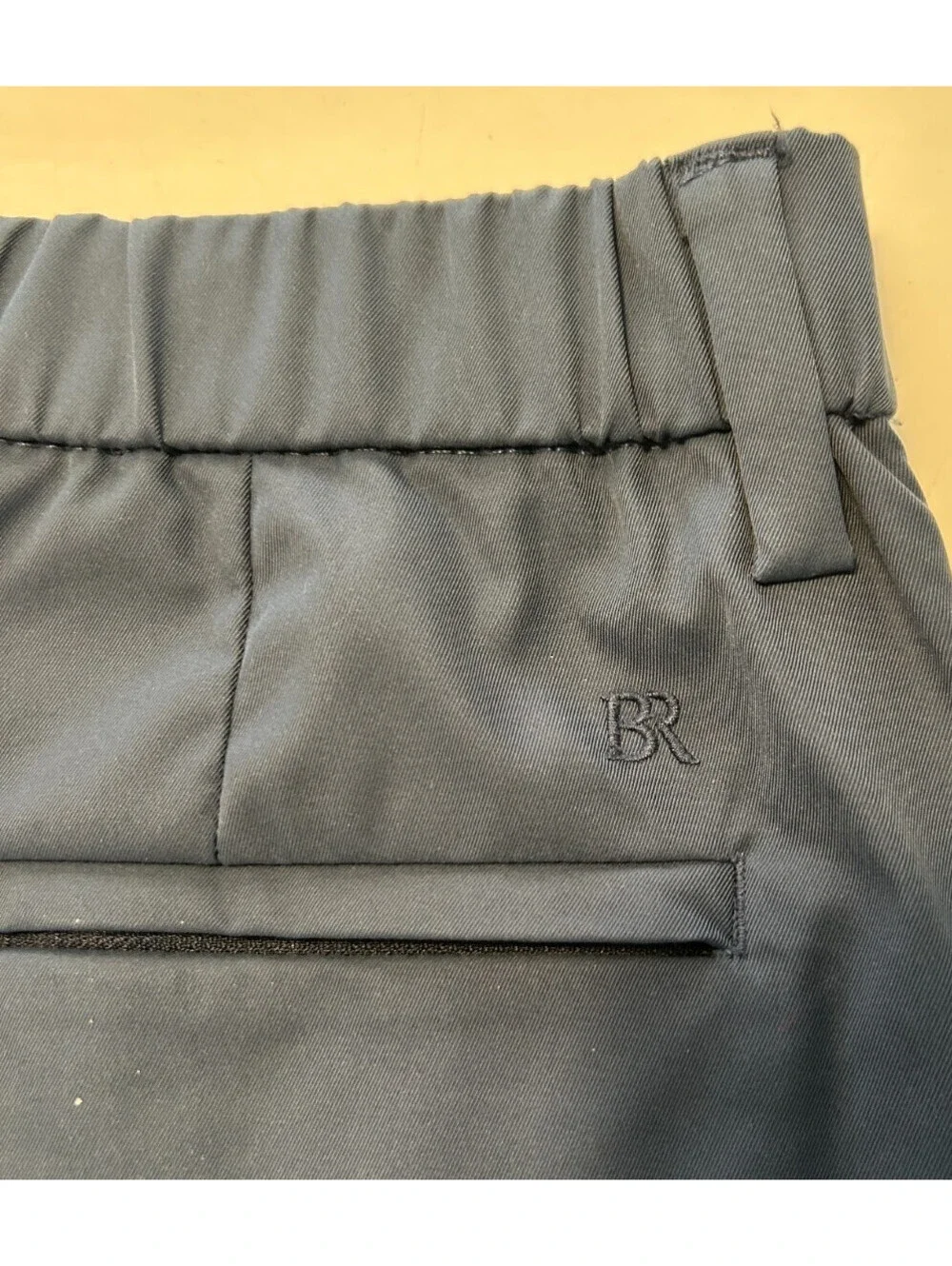 Banana Republic Men's 38x32 Flat Front Tech Pants Blue Polyester